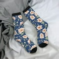 thumbnail image 5 of KLL Flower Print Cool Socks Men's Women's Crew Socks Funny Crazy Novelty Stockings, 5 of 6