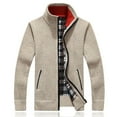 thumbnail image 2 of MenKnittedCoatCardiganAutumnWinterZipperOuterwearMenCasualStandCollarSweater, 2 of 5