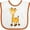 White and Orange, variant on Inktastic Cute Baby Giraffe Boys or Girls Baby Bib