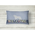 thumbnail image 2 of Carolines Treasures BB5519PW1216 Spanish Water Dog Welcome Canvas Fabric Decorative Pillow, 12H x16W, multicolor, 2 of 3