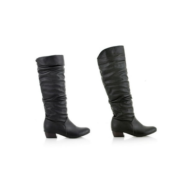 Bottes cuir noir talon 5 clearance cm