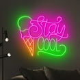 thumbnail image 2 of Handmadetneonsign Stay Cool Neon Sign, Ice Cream Shop Store Wall Art Decor, Ice Cream Cone Wall Decor 51872, 2 of 5