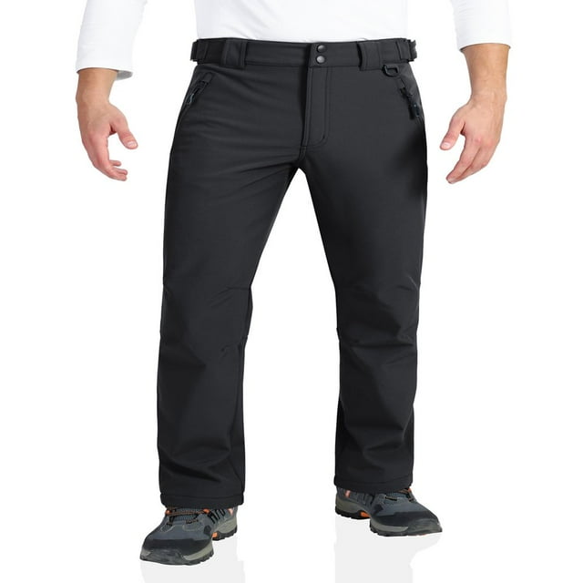 CHOK Pantalon Doublé en Polaire pour Hommes, Pantalon de Neige Isolé, Imperméable, pour Randonnée, Chasse, Ski