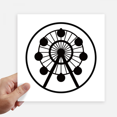 thumbnail image 1 of Ferris Wheel Parc d'Attractions Noir Contour Autocollant Tags Mur Image Ordinateur Portable Autocollant Auto-Adhésif, 1 of 1