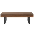 thumbnail image 6 of GZXS Wood Entryway Bench, 59"L Windows Bench w/ Metal Legs, Farmhouse Indoor Seat for Bedroom, Living Room, Hallway, Espresso, 6 of 9