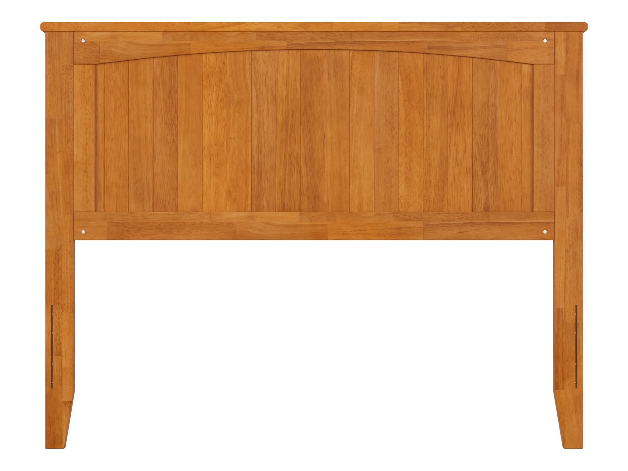 AFI Nantucket Full Solid Wood Panel Headboard with Attachable Charger, Light Toffee