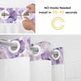 thumbnail image 2 of Spring Watercolor No Hooks Shower Curtain with Snap-in Liner Purple Flowers Floral Shower Curtains for Bathroom, Waterproof, Easy Install, Washable 60"x72", 2 of 9