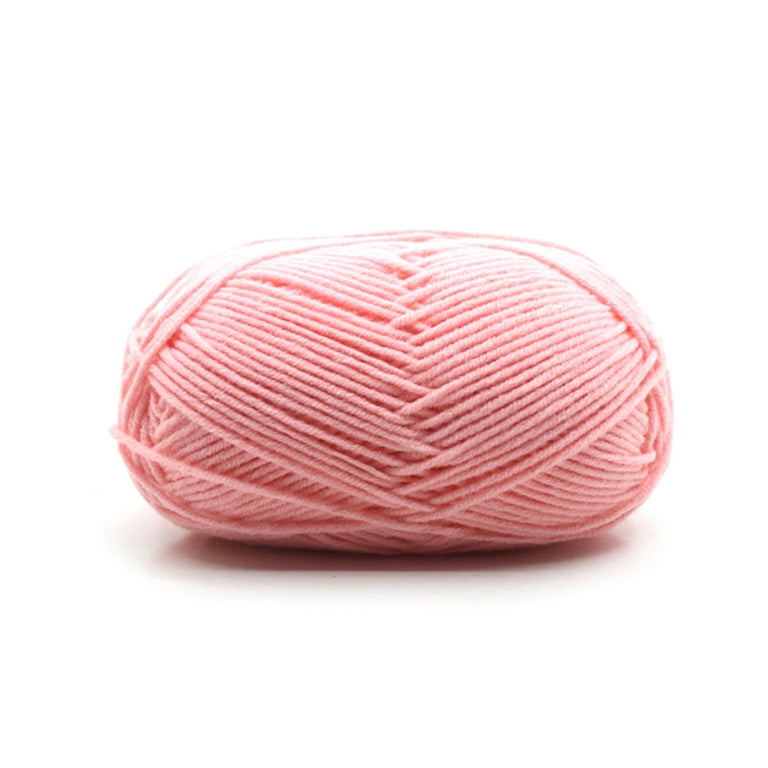 1PCS Milk Cotton Yarn,Yarn for Crochet,Amigurumi Yarn,Crochet Yarn for  Crocheting,Cotton Yarn,Soft Yarn for Sweater,Hat,Socks,Baby Blankets(Pink)