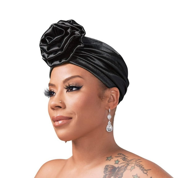 Red by Kiss Keyshia Cole X Top Knot Turban Luxe Silky Black (HQ55)