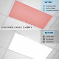thumbnail image 3 of 2 Pack Peach Solid Fluorescent Light Covers for Ceiling Lights Magnetic Ceiling Light Covers Overhead Light Filters for Office Classroom Home, 3 of 9