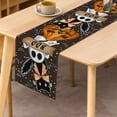 thumbnail image 2 of SUNOLIFE Halloween Table Runner Spooky Ghost Pumpkins Cat Kitchen Dining Table Decorations 13 x 72 Inch, 2 of 4