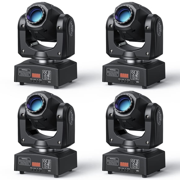 Luces LED móviles Moving Head DJ Lights U`King de 50 W (juego de 4)