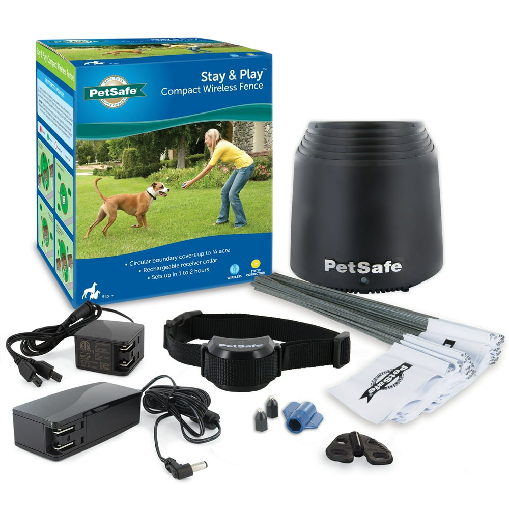 PetSafe Stay + Play Wireless Fence System, Covers up to 3/4 Acre, for Dogs and Cats over 5 lb
