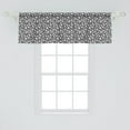 thumbnail image 2 of Ambesonne Music Valance Pack of 2, Fun Notes Circular Hoops, 54"X18", Black White, 2 of 4