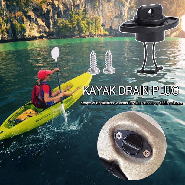 Juego de tapón de drenaje Kayak Canoes Kit de tapón de drenaje con 2 tornillos Marine Yacht Ocean Boat Accessories FLhrweasw Nuevo