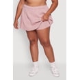 thumbnail image 3 of Womens Plus Size High Waisted Solid Mini Pleated Skirt, 3 of 5