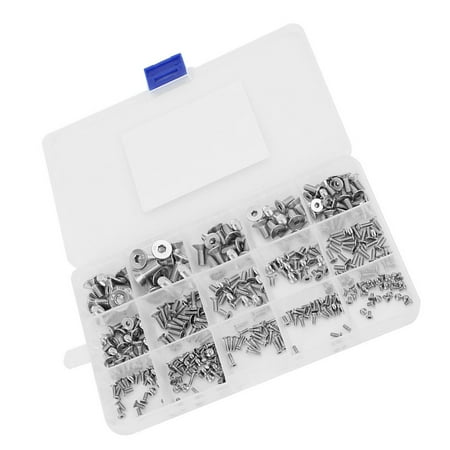 

Ldyso Hex Socket Screw 320pcs M2-M6 Hex Socket Flat Head Stainless Steel SS304