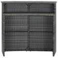 thumbnail image 2 of vidaXL Garden Bar Table Grey 120x55x110 cm Poly Rattan, 2 of 5