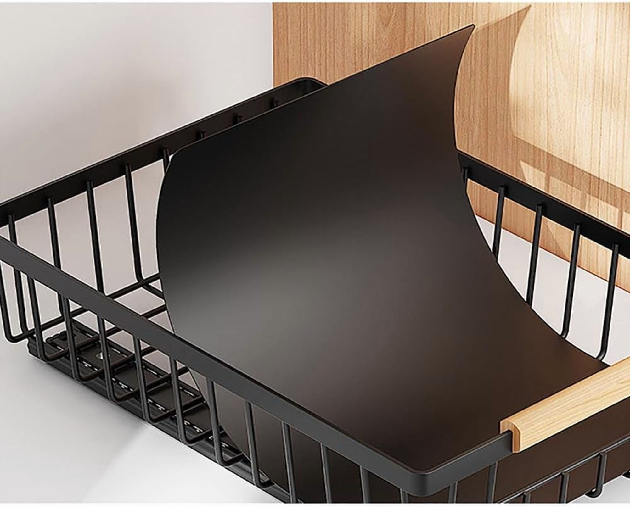 HOBLOC No Drill Pull Out Cabinet Organizer,Multifunctional Under Sink Pull Out Drawers Storage Sliding Kitchen Storage Drawer For Kitchen Bathroom Cabinets Pantry Black Upgraded 2 Card Lines