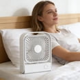 thumbnail image 5 of Desk Fan | 4 Speeds Foldable Wind Blower,90 Degree Oscillating Foldable Portable Fan | for Desktop, Travel, Camping, Bedroom, Dorm, Bedside(White), 5 of 6
