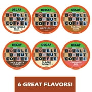Double Donut Coffee Decaf Flavored Coffee Single Serve Cups For Keurig K Cup Brewer Variety Pack Sampler (24 count)