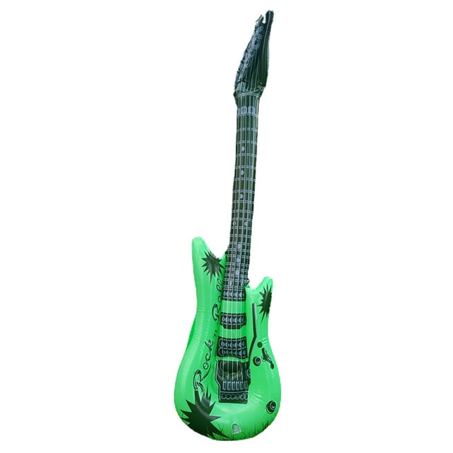 Grande Guitare Gonflable Verte 35,8 Pouces Jouet Gonflable Costume Accessoire de Fête pour Enfants Jouer