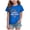 Blue, variant on Kids USA Shirt Summer Girls Shirts - Cute T-Shirt Graphic Tee Soft Cotton Crewneck Short Sleeve Tops 2T,3T,4T(White,3-4 Years)