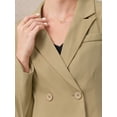 thumbnail image 4 of DARING DIVA Women's Cropped Blazers Double Breasted Work Suit Jacket S Khaki, 4 of 6