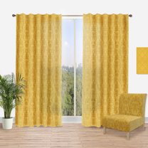 Designart 'Moods Yellow XVIII' Glam Curtain Panel