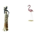 thumbnail image 1 of Escultura De Figura De Mujer Tribal Africana Con Flamenco, Estatua De Resina, Arte Moderno, Decoración Ligera Y Decorativa Para El Hogar, Hoteles, Jardín, Patio, Estanque, Parterre., 1 of 8