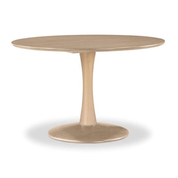 Bowery Hill Contemporary Tulip Shaped 48" Natural Dining Table