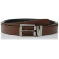 thumbnail image 1 of Cinturón Perry Ellis Amigo reversible de cuero genuino para hombre, marrón, 1 of 6