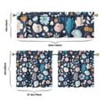 thumbnail image 5 of Retro Farmhouse Curtains 24 Inch - 3 Panel Vintage Floral Set with Bohemian Wildflowers, Rod Pocket Window Treatment, 5 of 5