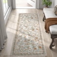thumbnail image 5 of RUGKING Runner Rugs For Kitchen 2X6 Retro Orental Rug Floral Print Mat Thin Traditional Carpet For Hallway Bathroom Hallway Taupe/Red, 5 of 9