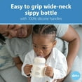 thumbnail image 6 of Dr. Brown's Milestones Wide-Neck Sippy Spout Bottle with Handles, 9oz/270ml, 6m+, Pink/Ecru, 2 Pack, 6 of 12