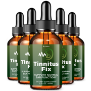 (5 Pack) Tinnitus Fix Ear Health Support Drops Natural Formula Healthy Hearing Supplement TinnitusFix (10oz)