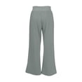thumbnail image 7 of Bibifish Womens Pants Black Drawstring Waist Soft Loose Wide-Leg Pants Fit Casual Daily Errands Weekend Relaxing Pants With Side Pocket, 7 of 7