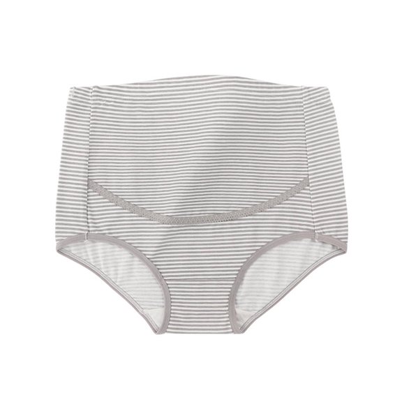 Paiwinds Women’s Maternity Underwear, High Waist Stripe Cotton Panties, Breathable Support for Pregnancy Comfort, Plus Size, Size M-4XL