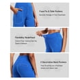 thumbnail image 4 of NELEUS Womens 29" Wide Leg Pants Athletic Yoga Leggings Casual Sweatpants Stretch Dress with Pockets,Blue,US Size 2XL, 4 of 11