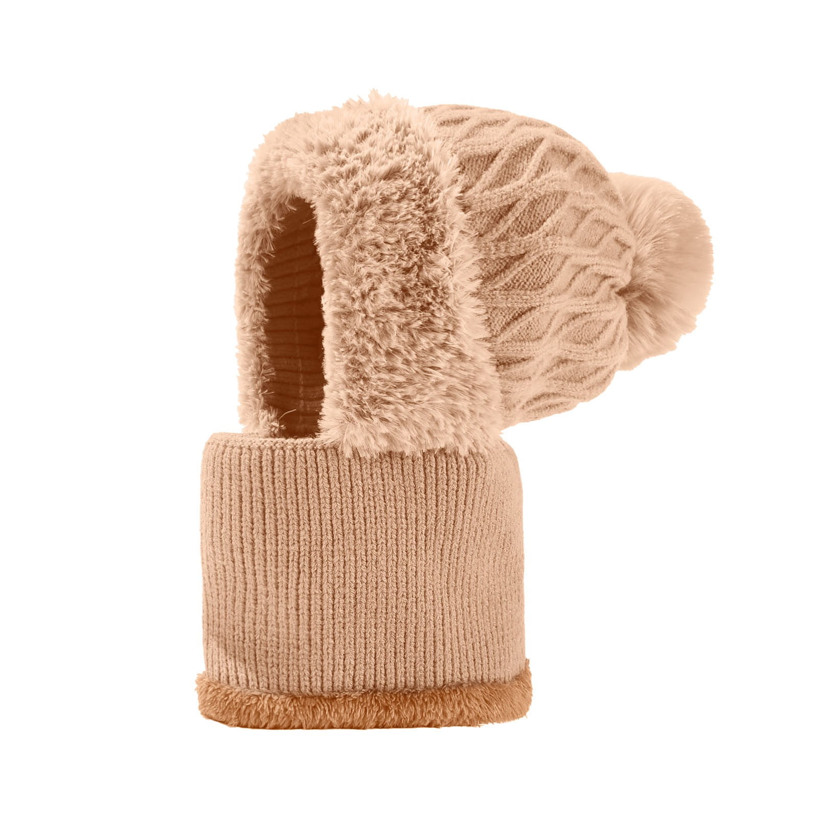 3 in 1 Beanie Hat for Women, Upgrade 3 in 1 Beanie Hat with Scarf and Mask, Fall Winter Warm Knitted Ski Scarf and Mask Set