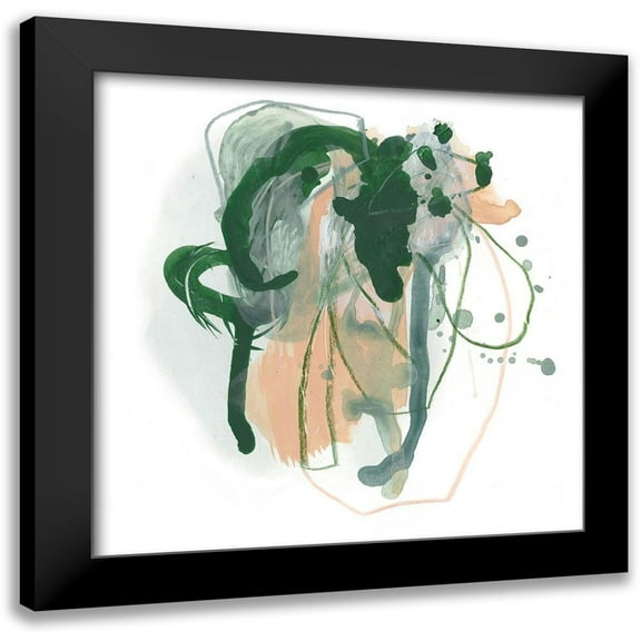 Vess, June Erica 12x12 Black Modern Framed Museum Art Print Titled - Terracotta Tangle II