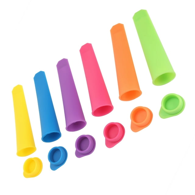 Molde De Silicona, Molde Para Helado, 6 Piezas/juego Con Diseño De Tapa De Una Pieza Para Helado Para Niños Y Adultos, Postre