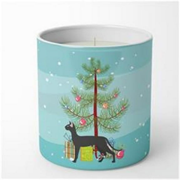 Oriental Shorthair Style 1 Cat Merry Christmas 10 oz Decorative Soy Candle