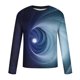 thumbnail image 5 of Blusas y camisas de manga larga con cuello redondo para hombre, blusa informal de manga larga con cuello redondo y estampado de rayas, blusa de poliéster para hombre, 5 of 5