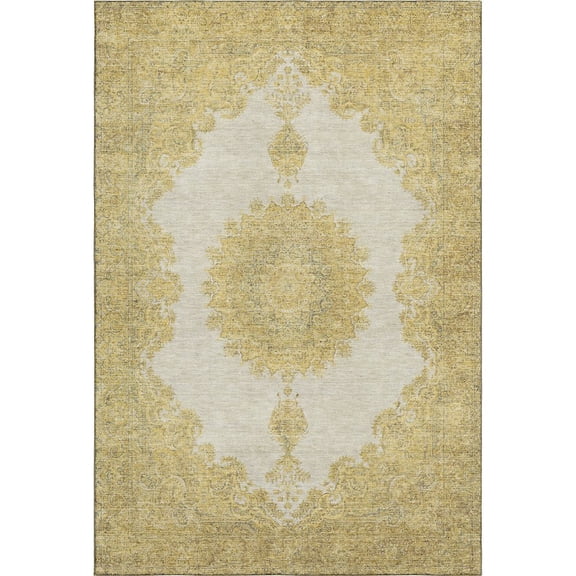 Dalyn Rugs Premium Machine Washable Mayfield AMF1003 Gold 2'6" x 3'10" Rug