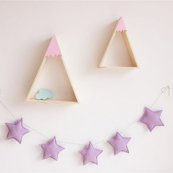 Wisremt Baby Room Handmade Nursery Star Garlands Nordic Christmas Kids Room Wall Decorations Photography Props