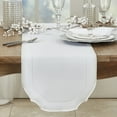 thumbnail image 3 of Saro Lifestyle Elegant Embroidery Detail Table Runner 16"x70" - Silver, 3 of 3