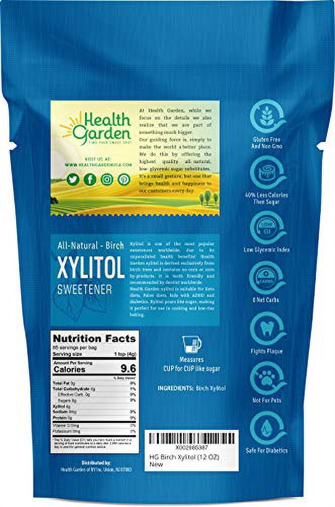 Health Garden Birch Xylitol Sweetener - Non GMO - Kosher - Made in the . - Keto Friendly (12 OZ)