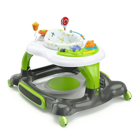 Storkcraft 3-in-1 Activity Center Walker and Rocker with Jumping Board and Feeding Tray Green