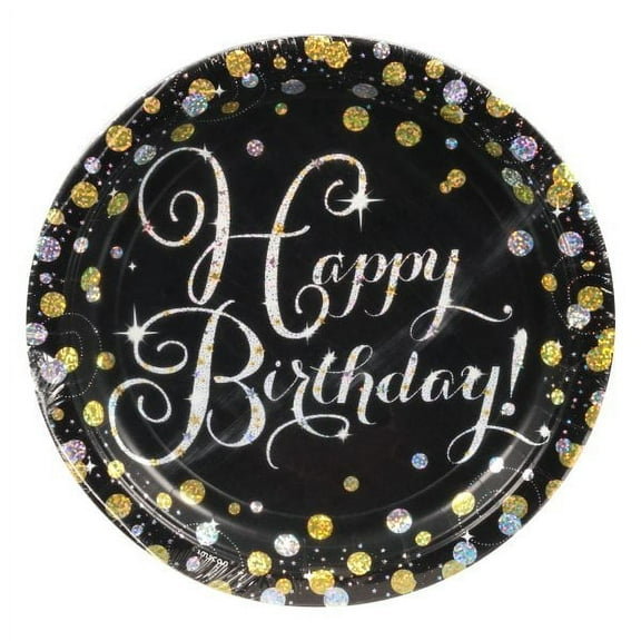 Amscan Disposable Paper Plates, 9 Inch, 8 Count